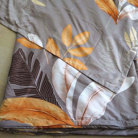 Queen Duvet Cover Set 90 x 88 Reversable 2 Shams Multicolor Tropical New - Picture 8 of 11